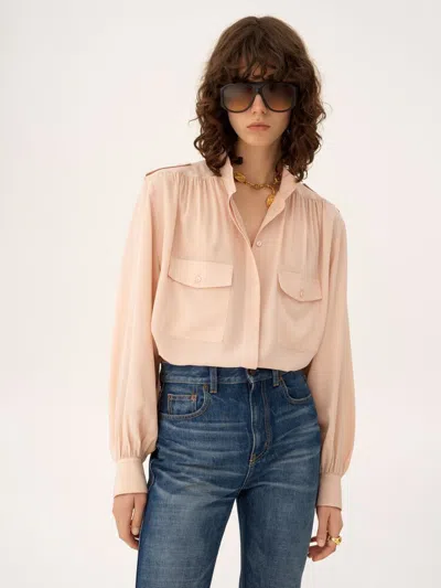 Chloé Pokets Classic Turtle Neck Shirt Clothing In Pink