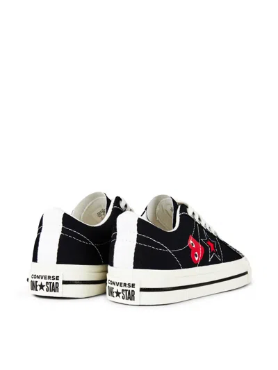 Comme Des Garçons Play X Converse One Star Ox Sneakers In Black