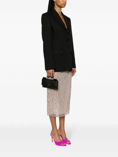 Dolce & Gabbana Embossed-iguana Leather Clutch Bag In Black