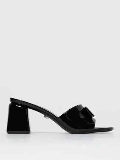 Versace Heeled Sandal  Woman Color Black In Black