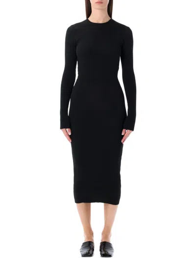 Essentials Fear Of God   Fear Of God Rib Long Sleeve Dress In Black
