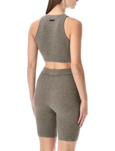 Essentials Round-neck Tank Top In Gray