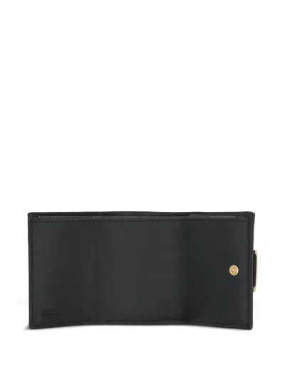 Fendi Micro Tri-fold Wallet Baguette In Leather In Black