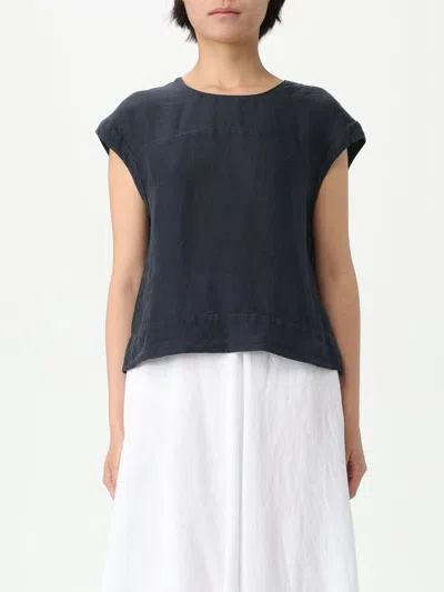 120% Lino Top  Woman Color Blue In Blue