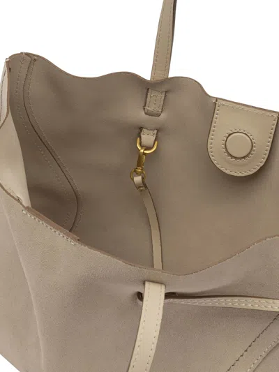 Gianni Chiarini Stylish Shoulder Bags Featuring Double Handles In Neutral