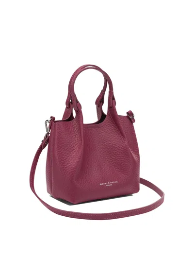 Gianni Chiarini Fuchsia Leather Handbag In Burgundy
