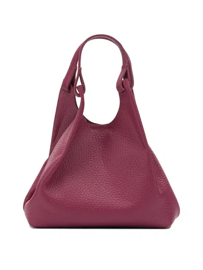Gianni Chiarini Fuchsia Leather Shoulder Bag In Burgundy