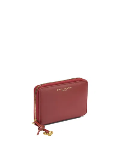 Gianni Chiarini Red Leather Wallet In Red