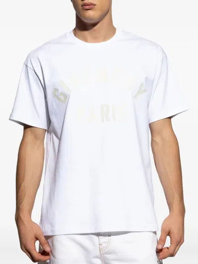 Givenchy White T-shirt With Maxi Logo On The Front In Cotton Man