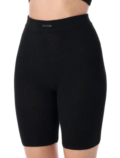 Essentials Waffle Biker Short In Brown