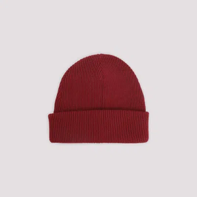 Gucci Bordeaux Horsebit Beanie Hat In Red