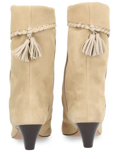 Isabel Marant Beige Calf Leather Boots In Multi