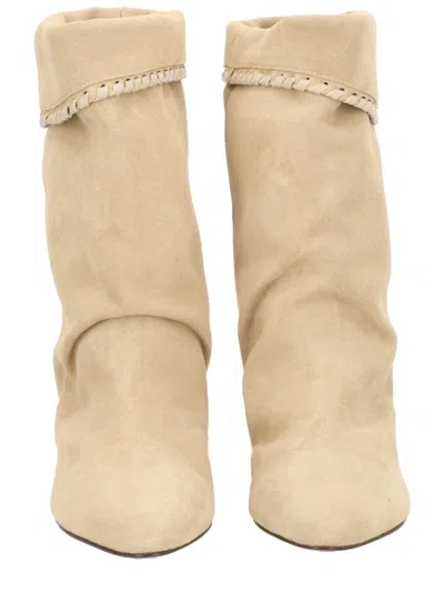 Isabel Marant Beige Calf Leather Boots In Multi