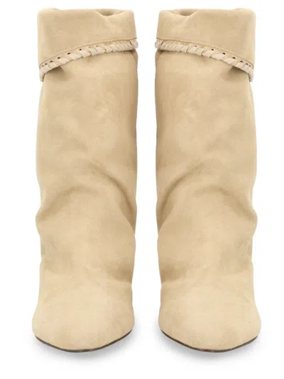 Isabel Marant Beige Calf Leather Boots In Multi