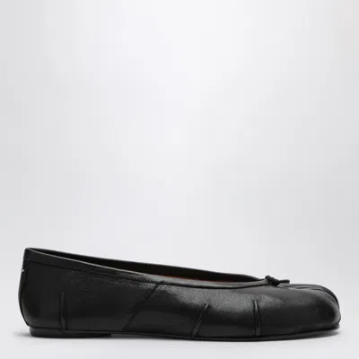 Maison Margiela Tabi Leather Split-toe Ballerina Flats In Black