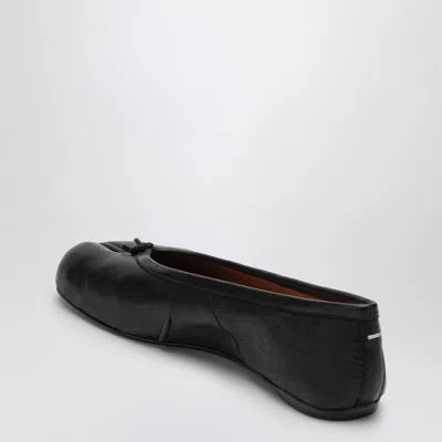 Maison Margiela Tabi Leather Split-toe Ballerina Flats In Black