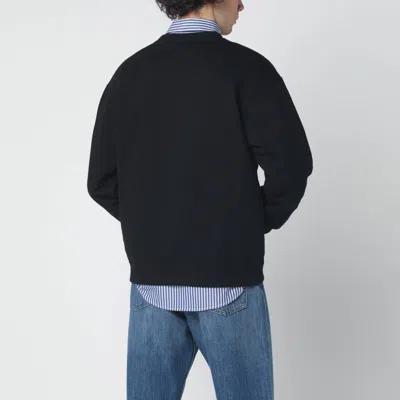 Valentino Crew Neck Sweatshirt Made In Italy In Black