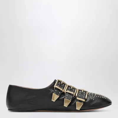 Chloé Susanna Buckle-details Studded Flat Pumps In Multi
