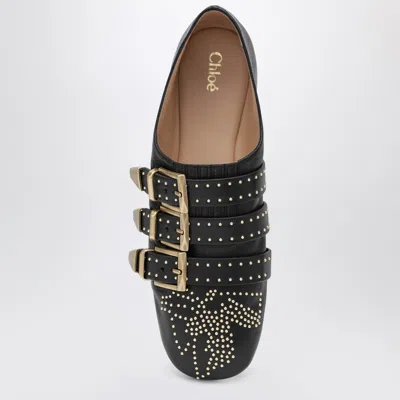Chloé Susanna Buckle-details Studded Flat Pumps In Multi