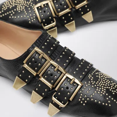 Chloé Susanna Buckle-details Studded Flat Pumps In Multi