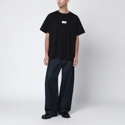 Mm6 Maison Margiela Numeric Signature Logo Crew Neck T Shirt In Black