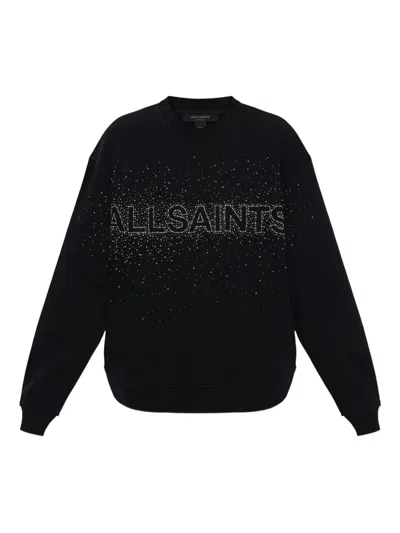 Allsaints Sprinkle Logo Sweatshirt In Black