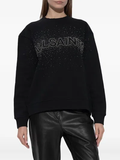 Allsaints Sprinkle Logo Sweatshirt In Black
