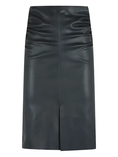Stouls Oona Ruched Midi Skirt In Green