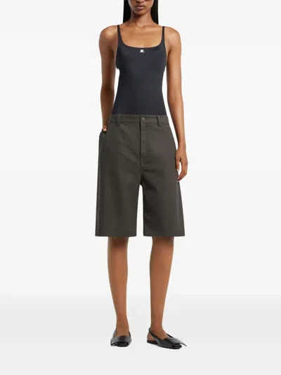 Courrèges Cut-out Swimsuit In Black