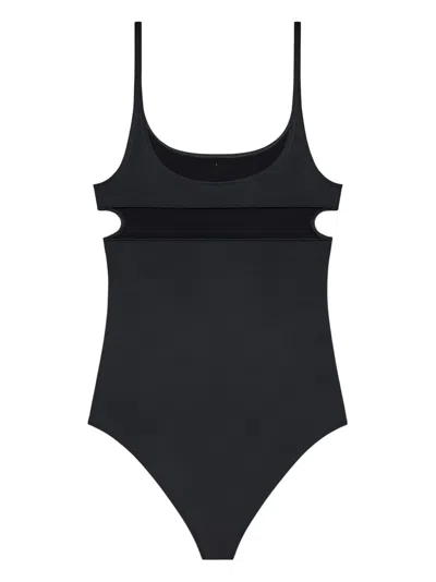 Courrèges Cut-out Swimsuit In Black