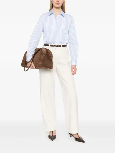 Max Mara Stripe-pattern Shirt In Blue