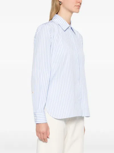 Max Mara Stripe-pattern Shirt In Blue