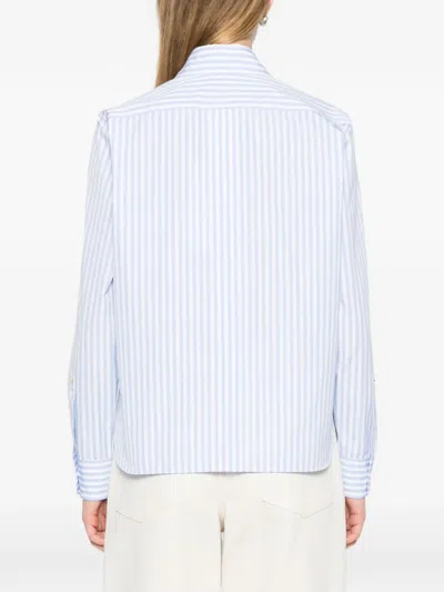 Max Mara Stripe-pattern Shirt In Blue