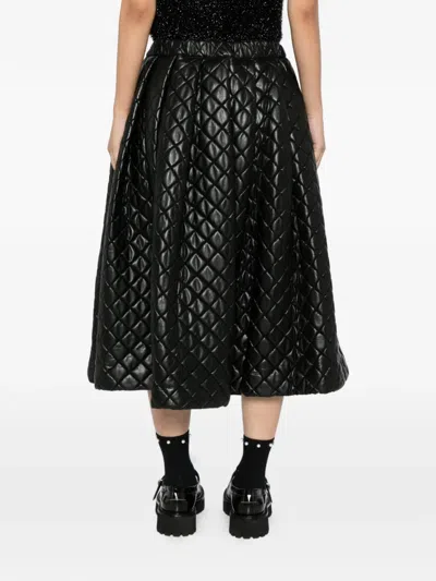 Comme Des Garçons Quilted Skirt In Black
