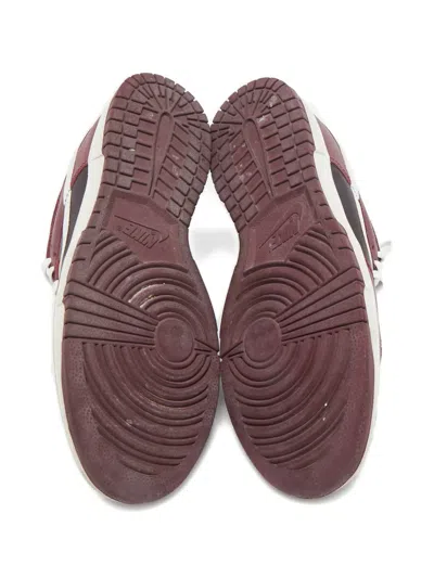 Pre-owned Nike Dunk Low Leather Sneakers In Red