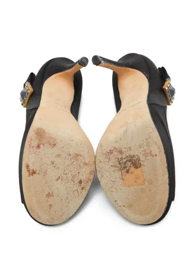 Pre-owned Jimmy Choo 125mm Leather Heeled Pumps In Black