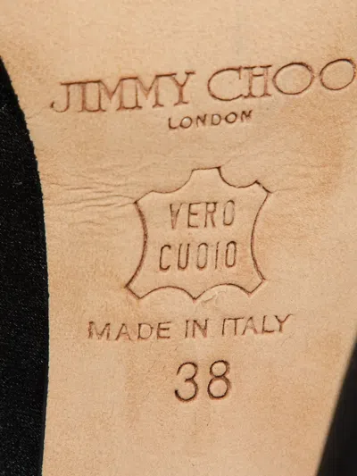 Pre-owned Jimmy Choo 125mm Leather Heeled Pumps In Black