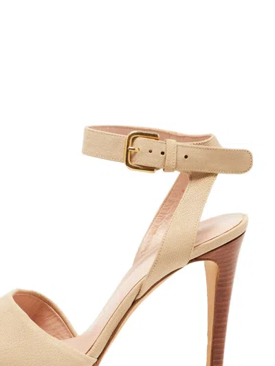 Pre-owned Stuart Weitzman 125mm Platform Sandals In Neutral
