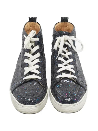 Pre-owned Christian Louboutin Leather High-tops Sneakers In Black