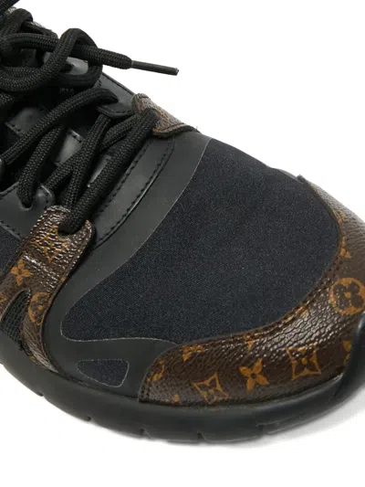 Pre-owned Louis Vuitton Aftergame Monogram Sneakers In Black