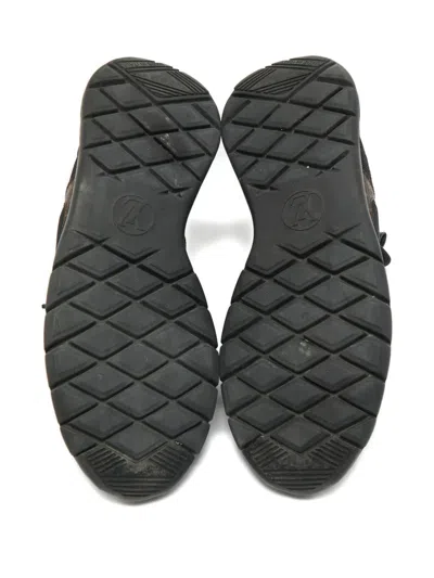 Pre-owned Louis Vuitton Aftergame Monogram Sneakers In Black