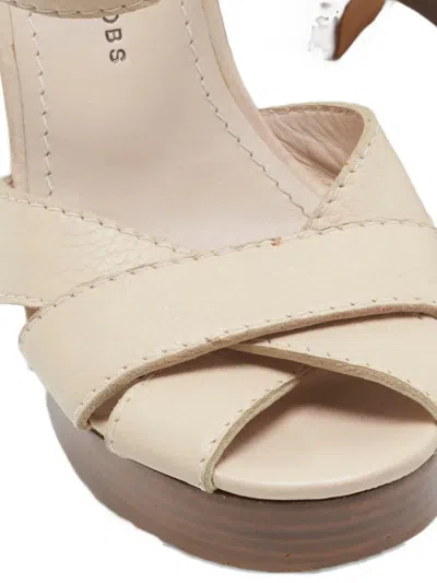 Pre-owned Marc Jacobs Leather Ankle-strap Sandal In Neutral