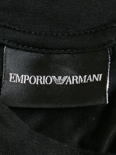 Pre-owned Emporio Armani Logo-embroidery T-shirt In Black