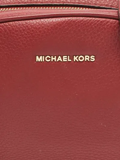 Pre-owned Michael Kors Ginny Leather Cross Body Bag In Red