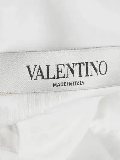 Pre-owned Valentino Ostrich Feather Oversized Shirt In White