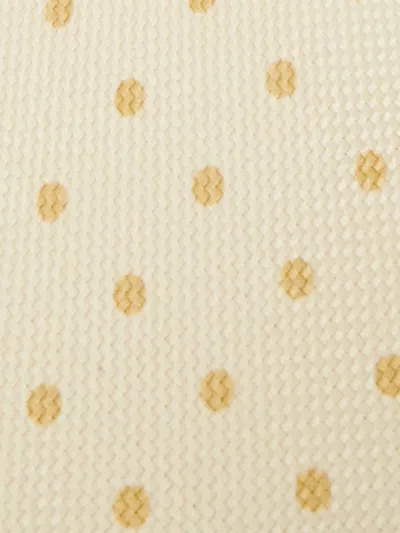Pre-owned Hermes Dots Silk Tie In Neutral