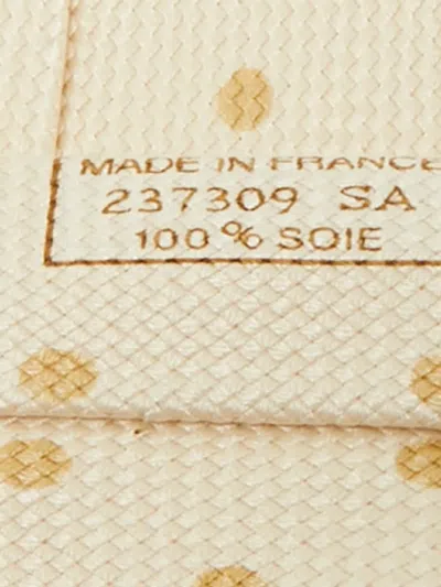 Pre-owned Hermes Dots Silk Tie In Neutral