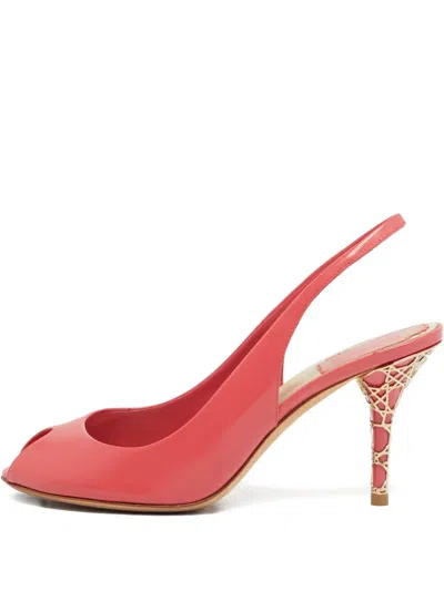 Pre-owned Dior Leather Sandals In Pink