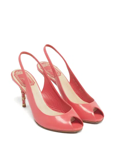Pre-owned Dior Leather Sandals In Pink