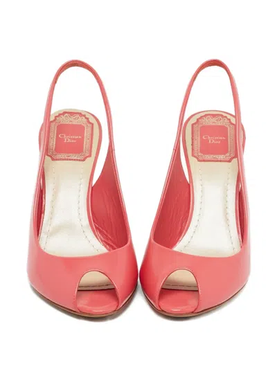 Pre-owned Dior Leather Sandals In Pink